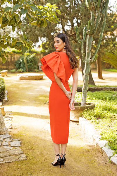 vestido naranja